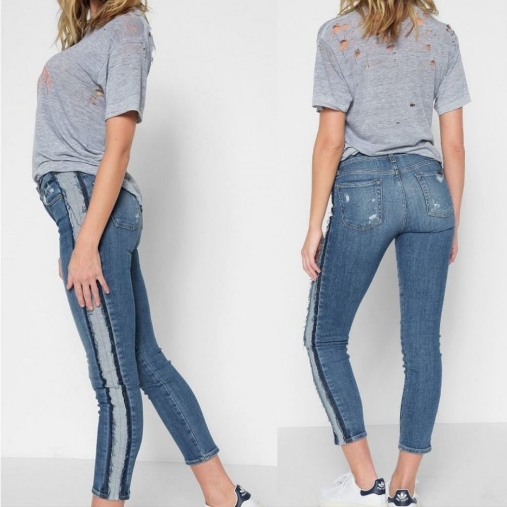 7 For All Mankind size 25 frayed raw sides boho women's jeans 25